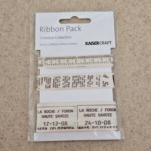 NIB KAISERCRAFT VINTAGE TIMELESS RIBBON PACK SCRAPBOOKING CRAFT CARDMAKING